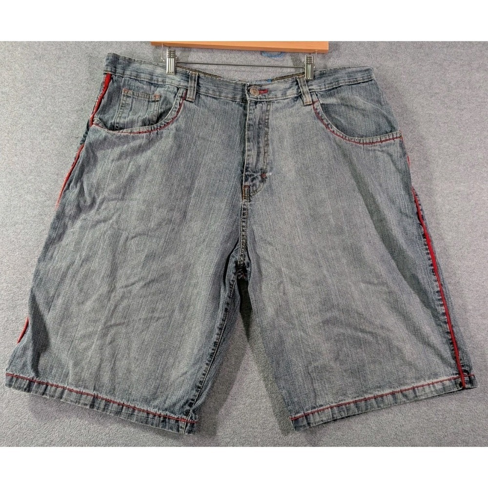 VTG Y2K Ak:Cess Denim Shorts Men's Size 42 Baggy Hip Hop Skater Jorts Streetwear